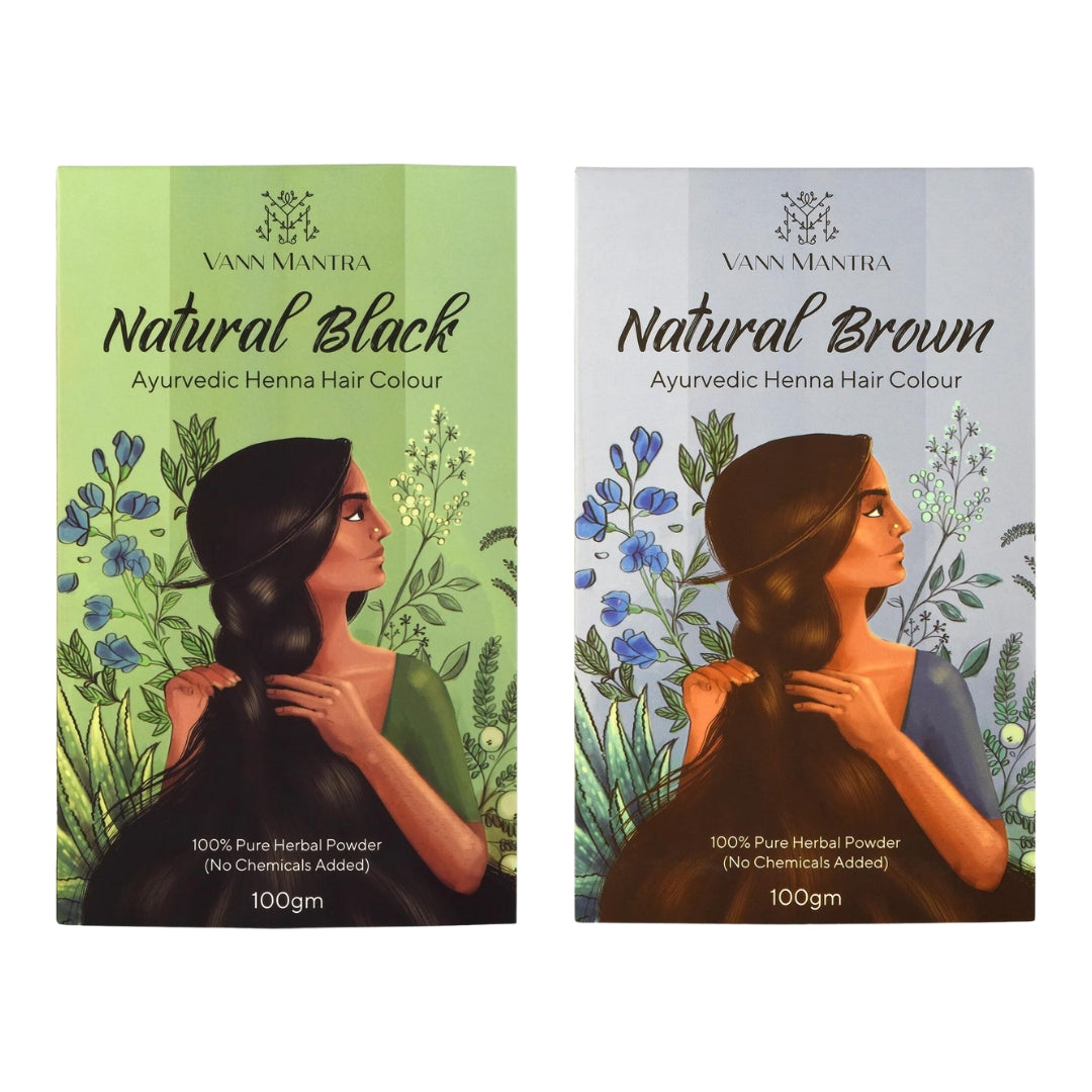 Natural Henna Black + Natural Henna Brown